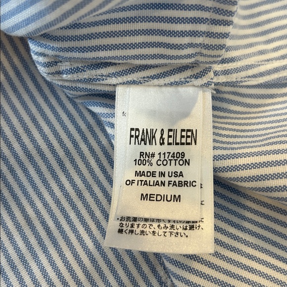 Frank + Eileen Drake Stripe Shirt Dress Blue White - Picture 10 of 13